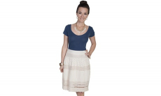 Checker Print Textured Skater Mini Short Skirt, 11.99, Groupon,